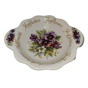 Vintage Crownford Staffordshire England Pedestal Wedding Bowl.  Made in England,